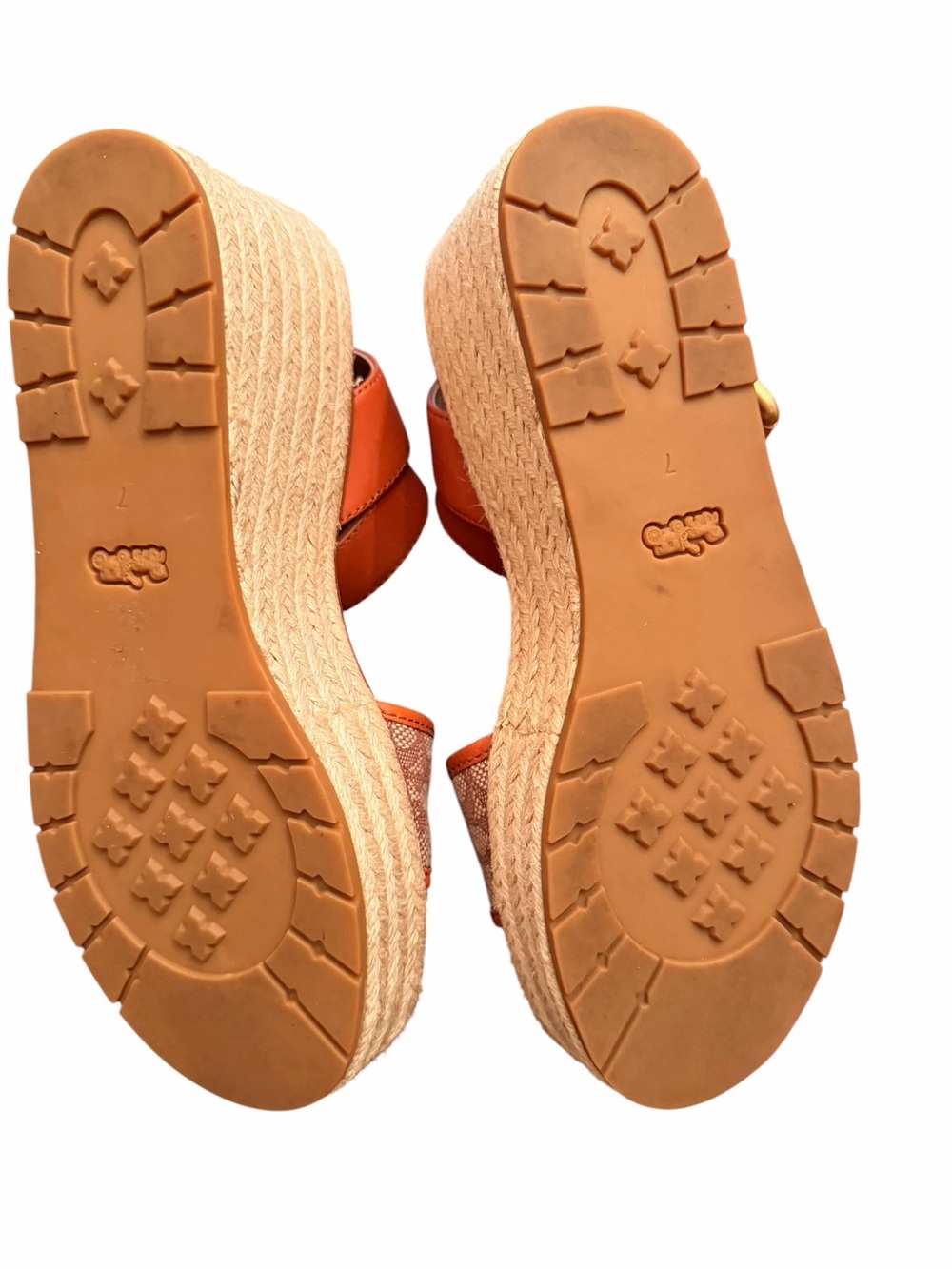 COACH Women's Signature Canvas Wedge Sandals - Picture 3 of 3